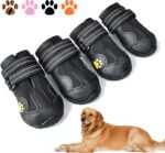 XSY&G Dog Boots,Waterproof Dog Shoes,Dog Booties with Reflective Rugged Anti-Slip Sole and Skid-Proof,Outdoor Dog Shoes for Medium to Large Dogs 4Pcs-Size7 - Image 2
