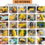 Lukovee Dog Raincoat, Waterproof Rain Jacket, Clear Hood & Reflective Rim | Easy On Off Adjustable Straps, Leash Hole, Soft Mesh Lining, Storage Pocket, Poncho for Small Medium Large Dogs (Yellow,M) - Image 3