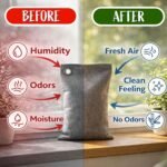 100g Bamboo Charcoal Bags (Pack of 10 Bags) - Activated Charcoal Odor Absorber - Reusable Bags for Homes, Cars, Closets, & Shoe Odor - Absorbs Odors & Moisture - Organic Sustainable Room Air Freshener - Image 5