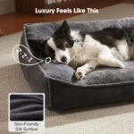 FURTIME XL Orthopedic Dog Beds Large Sized Dog, Extra Thick Supportive Comfort Pet Sofa, Ergonomic Slant Dog Couch Bed with Removable Washable Cover, Ultra Soft Surface & Non-Slip Bottom, Grey, 42" - Image 6