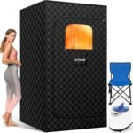 Upgraded Portable Sauna for Home，Relaxation, Steam Sauna for Home with Steamer, Remote Control, Folding Chair, 9 Levels - Image 2