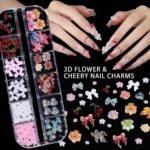 Teenitor 4 Boxes Nail Charms and Gems Set, Nail Rhinestones Nail Kit with Nail Art Brushes Nail Stand, Nail Gems Nail Design Tools with 15pcs Nail Stickers, Gold Nail Pearls for Women Nail Decorations - Image 8