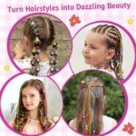 DIY Hair Salon Toys for Girls, Hair Gem Stamper Kit And Hair Rope Braider, Bling Hair Jewels Styling Tool with Glitter Diamonds Comb Beads Accessories Christmas Birthday Gifts for Girl 3 4 5 6 7 8-12 - Image 6