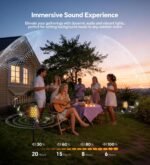 Outdoor Speakers with Ligths Gifts for Men Multi-Sync up to 100 Speakers | IPX5 Waterproof, HD Stereo Sound, Auto-Pairing, House Warming Gifts, Lanterns for Camp|Patio|Pool|Yard, Cool Stuff - Image 6