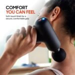Sharper Image PowerBoost Core Mini Massage Gun [2026 Version] Deep Tissue Percussion Massager with 6 Speeds for Back & Full Body Muscle Pain Relief, Portable with 4 Attachments & Carry Pouch - Image 8
