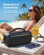 dbsono Portable Bluetooth Speaker Wireless: 100W Peak SoundPulse 2.0, Bass Boost, Waterproof Party Speakers, Multi-Speaker Pairing, TWS Stereo for Outdoor/Indoor, Bluetooth 6.0, USB-C Audio, Black - Image 9