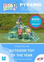 Eezy Peezy Mega Pyramid Monkey Bars Climbing Tower Active Outdoor Fun for Kids Ages 3 to 8 Years Old, Blue/Green - Image 3