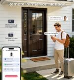 Veise VE027-L WiFi Smart Lock with Handles Set for Front Door, Matte Black | Remote APP Control, Fingerprint Voice & Fob Unlock, Touchscreen Keyless Entry Door Lock with Lever, No Hub Need, Auto Lock - Image 10