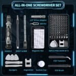 SHOWPIN 122 in 1 Precision Computer Screwdriver Kit, Laptop Screwdriver Sets with 101 Magnetic Drill Bits, Computer Accessories, Electronics Tool Kit Compatible for Tablet, PC, iPhone, PS4 Repair - Image 9