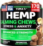 Hemp Calming Chews for Dogs - Advanced Dog Calming Chews - 170 Chews - Anxiety Relief Treats - Separation Aid, Barking, Stress Relief, Thunderstorms - Melatonin - Hemp Oil - Made in USA - Image 2