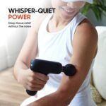 Sharper Image PowerBoost Core Mini Massage Gun [2026 Version] Deep Tissue Percussion Massager with 6 Speeds for Back & Full Body Muscle Pain Relief, Portable with 4 Attachments & Carry Pouch - Image 3
