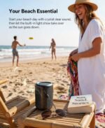 Portable Bluetooth Speaker Beach Essentials: IPX5 Waterproof for Outdoor/Powerful HD Sound/Dynamic Light/All Day Playtime/Wireless BT 5.3/TWS Pairing, Travel|Camping|Pool Accessorie, School Supplies - Image 6