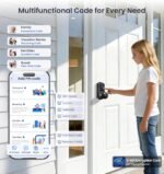 Veise VE018 Smart Knob Handle Lock - Fingerprint, App Control, Keyless Entry for Front Door and Bedroom, Electronic Digital Keypad, Auto Lock, Remote Access Sharing, Easy Installation, Matte Black - Image 5