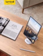 Lamicall S1 Tablet Stand, Adjustable Tablet Holder - Desktop Stand Dock Holder for 4-13" Tablet, iPad Pro 11, 9.7, 10.5, 12.9 Air Mini, Kindle, Tab, Switch, Viral Podcast Video Office Desk Accessories - Image 8