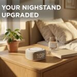 Gemini Home Speaker with AI Voice Assistant Access & Built-in Mic, Bluetooth White Noise Machine for Bedroom, 16 Sleep Sounds, 8 RGB Night Light Modes, LED Clock Display (BRS-180) | White noise machine for bedroom - 16 sleep sounds, 8 RGB night light modes - rich audio sound - white - Image 3