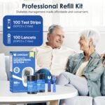 LinkSun Glucose Monitor Kit, 100 Strips & Lancets, No Coding, G-425-3 | Blood Glucose Monitor Kit, No Coding, 5s Fast Results, Easy Operation, Diabetes Testing Kit For Home Use - Image 8