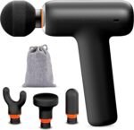 Sharper Image PowerBoost Core Mini Massage Gun [2026 Version] Deep Tissue Percussion Massager with 6 Speeds for Back & Full Body Muscle Pain Relief, Portable with 4 Attachments & Carry Pouch - Image 2
