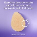 Buf-Puf Gentle Facial Sponge, Dermatologist Developed, Removes Deep Down Dirt & Makeup That Causes Breakouts and Blackheads, Reusable, Exfoliating, 1 Count - Image 5