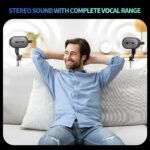 SOWO Wireless Dual Bluetooth Speakers Set, Stereo Sound, Adjustable Stands | 2 PCS, High-Fidelity, Smart Pairing Sync, Surround Sound with Portable Lightweight Case for Home, Travel, Party, Birthday - Image 3