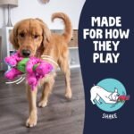 goDog Dragons Squeaky Plush Dog Toy with Chew Guard Technology, Durable Fabric & Squeaker for Active Play, Pink, Large - Image 6