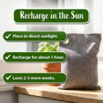 100g Bamboo Charcoal Bags (Pack of 10 Bags) - Activated Charcoal Odor Absorber - Reusable Bags for Homes, Cars, Closets, & Shoe Odor - Absorbs Odors & Moisture - Organic Sustainable Room Air Freshener - Image 8