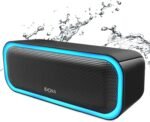 DOSS SoundBox Pro Bluetooth Speaker, 20W Stereo Sound, Active Extra Bass, 20H Playtime, Multi-Colors Lights, TWS Pairing, IPX6 Waterproof for Garden, Hiking, Camping, Outdoor, Party-Black - Image 2