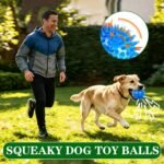 9 Pack Squeaky Dog Balls 2.5″ Dog Toys Balls for Small Medium Dogs Pet Puppy Chew Toys for Teething No Odor Durable Spiky Balls for Teeth Cleaning and Training for Small Dogs（Small） - Image 5