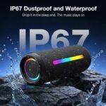 Portable Bluetooth Speaker Wireless, 40W Super Bass with Smart Display, IP67 Waterproof, 40H Playtime, RGB Colorful Lights, Bluetooth 5.4, for Home Party Outdoor Travel Beach Gift - Image 4