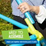 Eezy Peezy Mega Pyramid Monkey Bars Climbing Tower Active Outdoor Fun for Kids Ages 3 to 8 Years Old, Blue/Green - Image 5