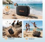Portable Bluetooth Speaker Line-in Support: IPX5 Waterproof HD Sound Up to 24H Playtime, TWS Pairing, LED Light, Outdoor Speaker for Beach/Pool/Travel, Back to School Gifts for Adult Teen-Black - Image 6
