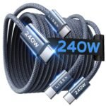 LISEN USB C to USB C Cable, 240W Fast Charging Type C Charger Cord (6.6FT) | 2-Pack, Midnight | USBC Cable for iPhone 17/16/15 Pro Max, iPad Pro/Air, MacBook Pro/Air, Samsung Galaxy S26 Ultra, Laptop - Image 2