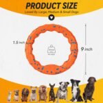 FUSOTO Dog Ring Toy, Indestructible Flying Discs for Throwing Catching, Water Floating Dog Training Ring for Medium Large Breeds (Orange - φ9 inches) - Image 3