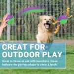 LECHONG 3.5in Squeaky Dog Balls Toys for Training, Dog Toys to Keep Them Busy, High Bouncy Balls for Interactive Playing, Great for Puppy Pet Teething and Chew 4Pcs - Image 5