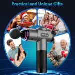 TOLOCO Massage Gun, Deep Tissue Back Massage for Athletes for Pain Relief, Percussion Massager with 10 Massages Heads & Silent Brushless Motor, Fathers Day Dad Gifts, Carbon - Image 8
