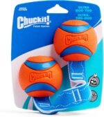 Chuckit! Ultra Duo Tug Dog Toy - Two Ultra Balls on a Durable Nylon Cord Handle - Fetch and Tug-of-War Toy for Dogs - Size Medium - For Breeds 20-60 lbs - 2.5-inch Diameter - Orange and Blue - Image 5