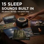 Gemini Home Speaker with AI Voice Assistant Access & Built-in Mic, Bluetooth White Noise Machine for Bedroom, 16 Sleep Sounds, 8 RGB Night Light Modes, LED Clock Display (BRS-180) | White noise machine for bedroom - 16 sleep sounds, 8 RGB night light modes - rich audio sound - black - Image 6