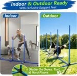 6 Weave Poles or 2 Hurdle Dog Agility Set, Indoor & Outdoor - Image 4