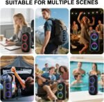 Hupoaf Bluetooth Speaker, 2026 New Portable Wireless Speaker IP7 Waterproof | 6D Loud Sound, HD Call, RGB Lights, 12H Playtime for Home/Party/Outdoor/Beach, Electronic Gadgets, Birthday Gift - Image 9
