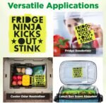 Fridge Ninja Compact Fridge Deodorizer (2 Pack) - More Effective Than Baking Soda - Compact Size Refrigerator Deodorizer Made of Activated Carbon - Image 7