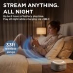 Gemini Home Speaker with AI Voice Assistant Access & Built-in Mic, Bluetooth White Noise Machine for Bedroom, 16 Sleep Sounds, 8 RGB Night Light Modes, LED Clock Display (BRS-180) | White noise machine for bedroom - 16 sleep sounds, 8 RGB night light modes - rich audio sound - white - Image 8