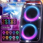 Foxdawn Party Bluetooth Speaker: 240W Peak Loud Sound, Deep Bass, 15H Playtime, Fast Charge, IPX4 Waterproof, TWS, Led Light Show, Large Portable Wireless Speakers for Outdoor, Camping, Backyard, Home - Image 4