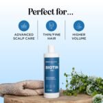 Rosemary and Biotin Shampoo for Thinning Hair - Vegan Volumizing Shampoo for Fine Hair with B Vitamins Argan Oil & Tea Tree Essential Oil - Paraben Silicone and Sulfate Free Vegan Formula (8 Fl Oz) - Image 8