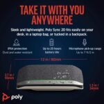 Poly Sync 20 USB-C Personal Portable Smart Speakerphone (Plantronics) – Long Battery Life – Noise/Echo Reduction -Works w/Teams (Certified), Zoom, PC, Mac, Mobile – Amazon Exclusive - Image 7