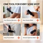 Sharper Image PowerBoost Core Mini Massage Gun [2026 Version] Deep Tissue Percussion Massager with 6 Speeds for Back & Full Body Muscle Pain Relief, Portable with 4 Attachments & Carry Pouch - Image 6