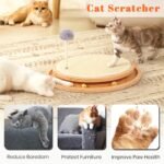 LMUGOOS Cat Scratcher, Cat Natural Sisal Scratching Pad, Kitten Interactive Toy with Ball Track Spring Ball for Chasing Hunting Mental Physical Exercise Puzzle - Image 4