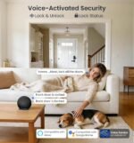 Veise VE012W WiFi Fingerprint Smart Lock for Front Door, Matte Black | App Remote, Built-in WiFi, Alexa & Google Compatible, Real-Time Alerts, Low Battery Alarm, Keyless Entry Keypad Deadbolt - Image 6