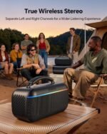 dbsono Portable Bluetooth Speaker Wireless: 100W Peak SoundPulse 2.0, Bass Boost, Waterproof Party Speakers, Multi-Speaker Pairing, TWS Stereo for Outdoor/Indoor, Bluetooth 6.0, USB-C Audio, Black - Image 7