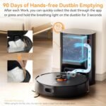 Robot Vacuum and Mop Combo, 90-Day Self-Emptying, 10,000 Pa Suction, with dToF & Laser Navigation & Smart Mapping, Anti-Tangle, 160-Min Runtime, Ideal for Hard Floors, Pet Hair & Carpets - Image 7