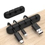 INCHOR Cord Organizer for Desk, Cable Organizer Cable Clips Holder Black - Image 2