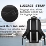 Volher Laptop Backpack,Business Travel Anti Theft Slim Durable Laptops Backpack,Water Resistant College Computer Bag for Women & Men Fits 15.6 Inch Laptop and Notebook - Black - Image 7
